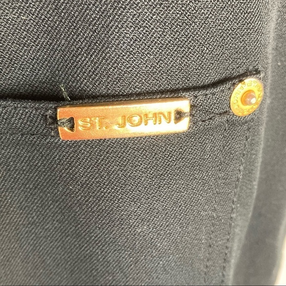 St. John Sport Black Slightly Flared Pants Sz 6 - Picture 12 of 15